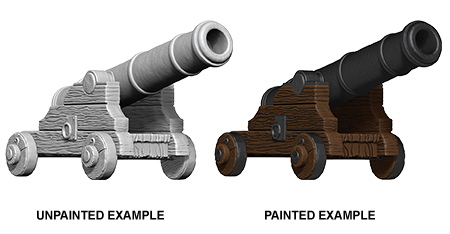WizKids Deep Cuts Unpainted Miniatures Cannons-1