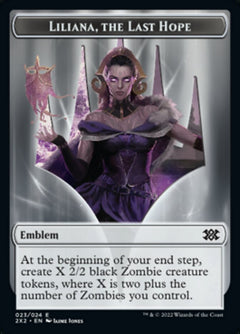 Liliana, the Last Hope Emblem // Spirit (002) Double-Sided Token [Double Masters 2022 Tokens]-1