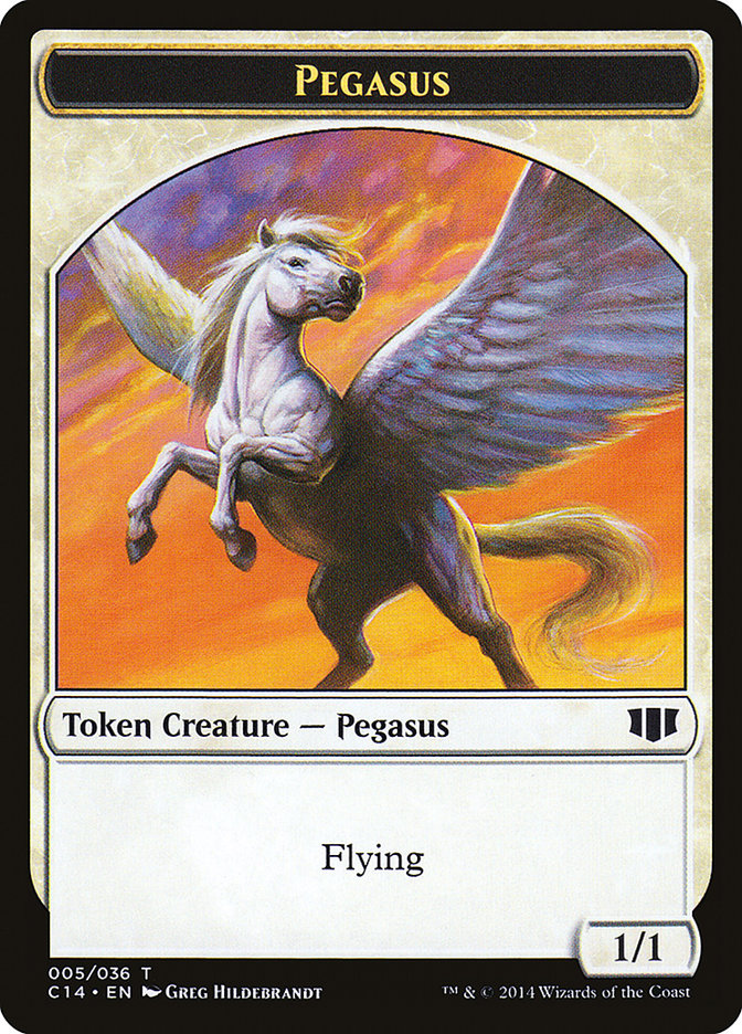 Kor Soldier // Pegasus Double-Sided Token [Commander 2014 Tokens]-2