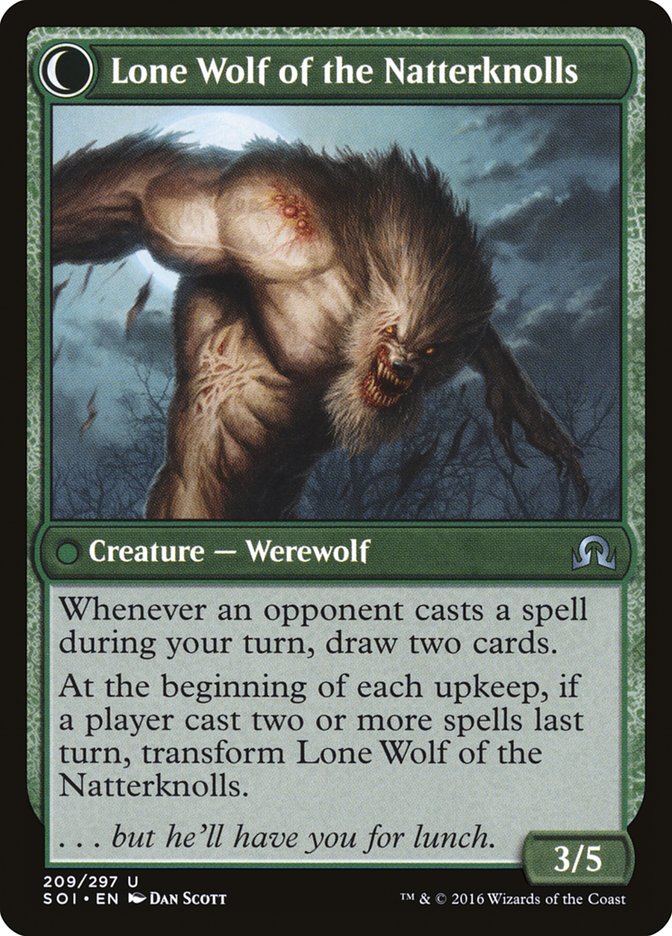 Hermit of the Natterknolls // Lone Wolf of the Natterknolls [Shadows over Innistrad]-2