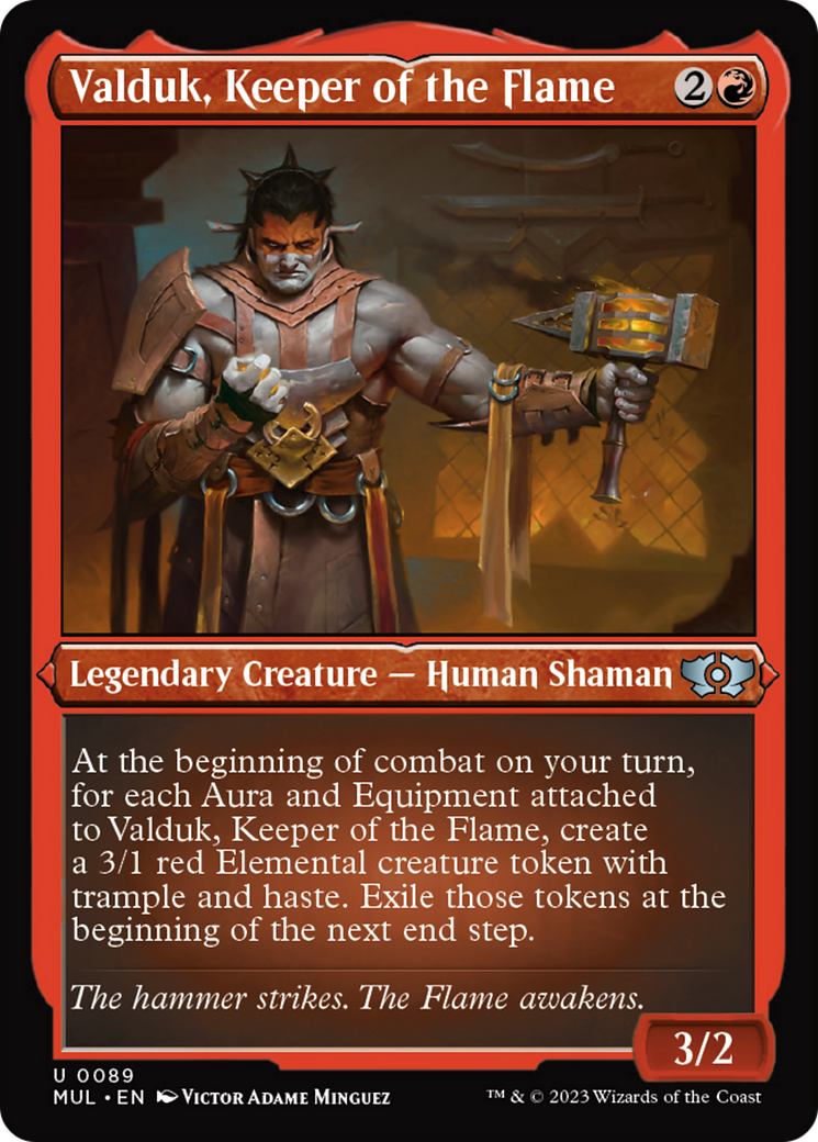 Valduk, Keeper of the Flame (Foil Etched) [Multiverse Legends]-1