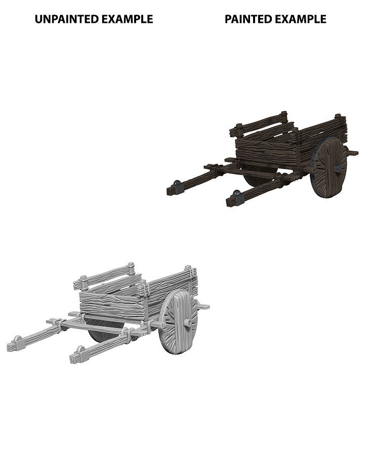 WizKids Deep Cuts Unpainted Miniatures 2 Wheel Cart-1