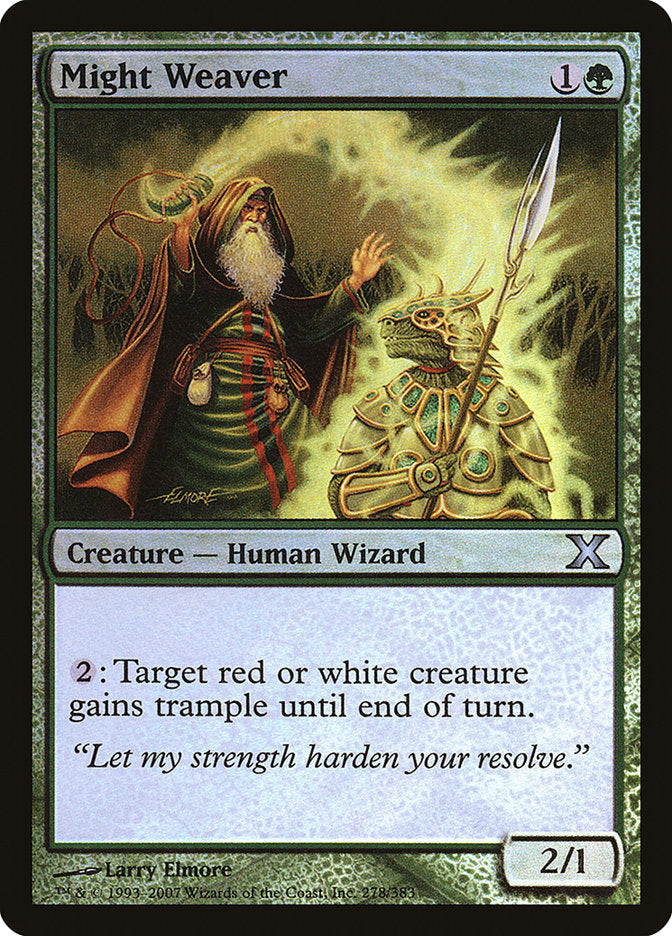 Might Weaver (Premium Foil) [Tenth Edition]-1