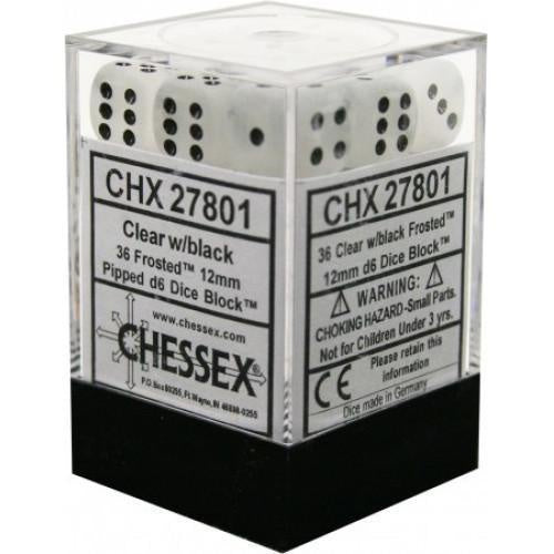 CHX 27801 Frosted 12mm d6 Clear/Black Block (36)-1