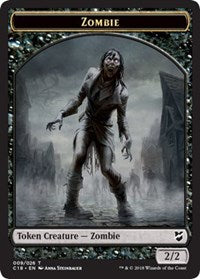 Zombie // Angel Double-Sided Token [Commander 2018 Tokens]-1
