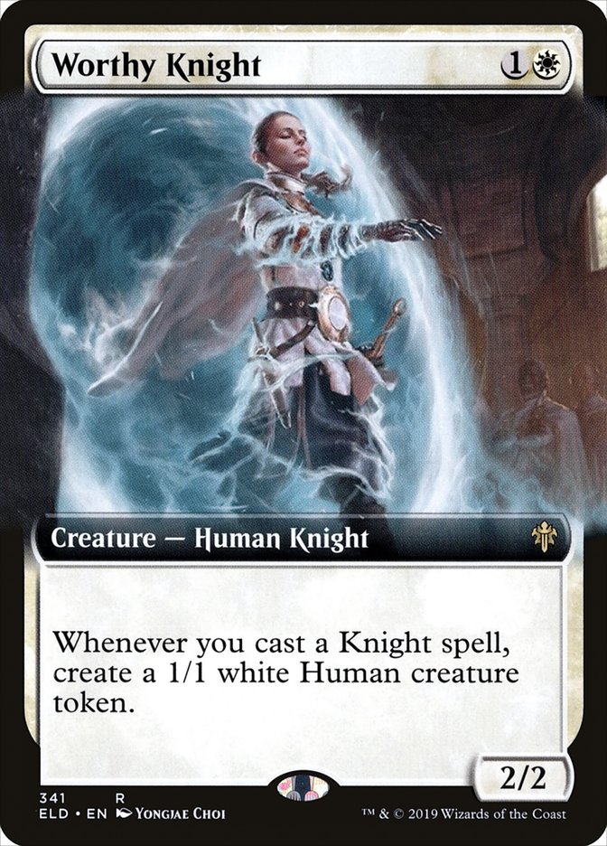 Worthy Knight (Extended Art) [Throne of Eldraine]-1