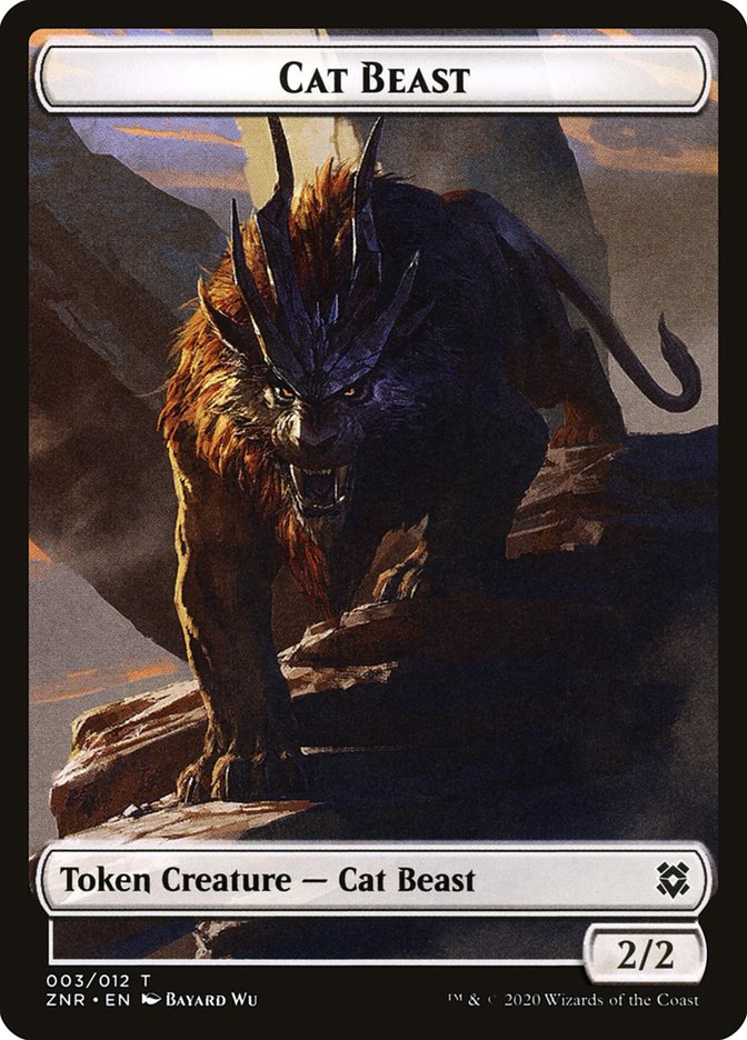 Cat Beast Token [Zendikar Rising Tokens]-1