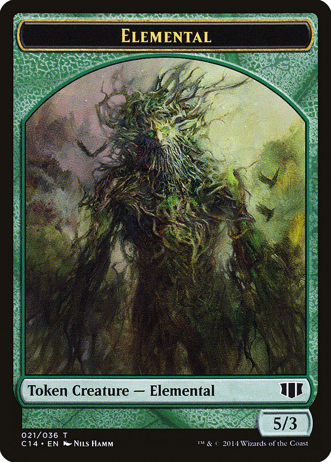 Elemental // Beast (019/036) Double-Sided Token [Commander 2014 Tokens]-1