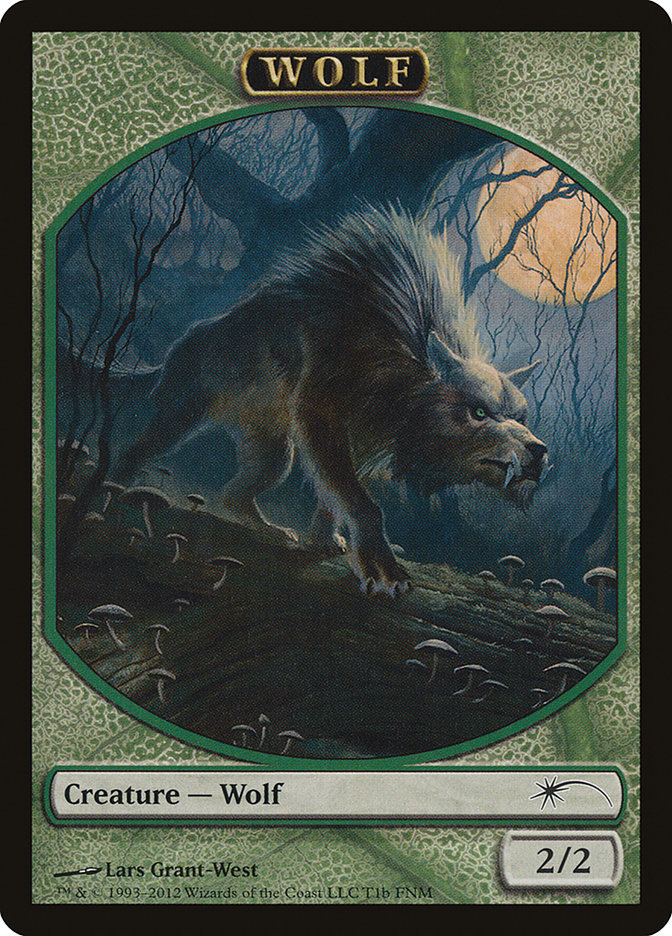 Human // Wolf Double-Sided Token [Friday Night Magic 2012]-2