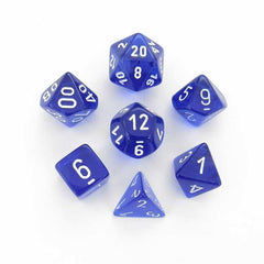CHX 23076 Translucent Polyhedral Blue/White 7-Die Set-1