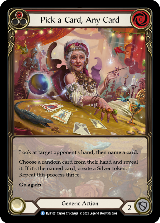 Pick a Card, Any Card (Red) [EVR167] (Everfest)  1st Edition Extended Art Rainbow Foil-1
