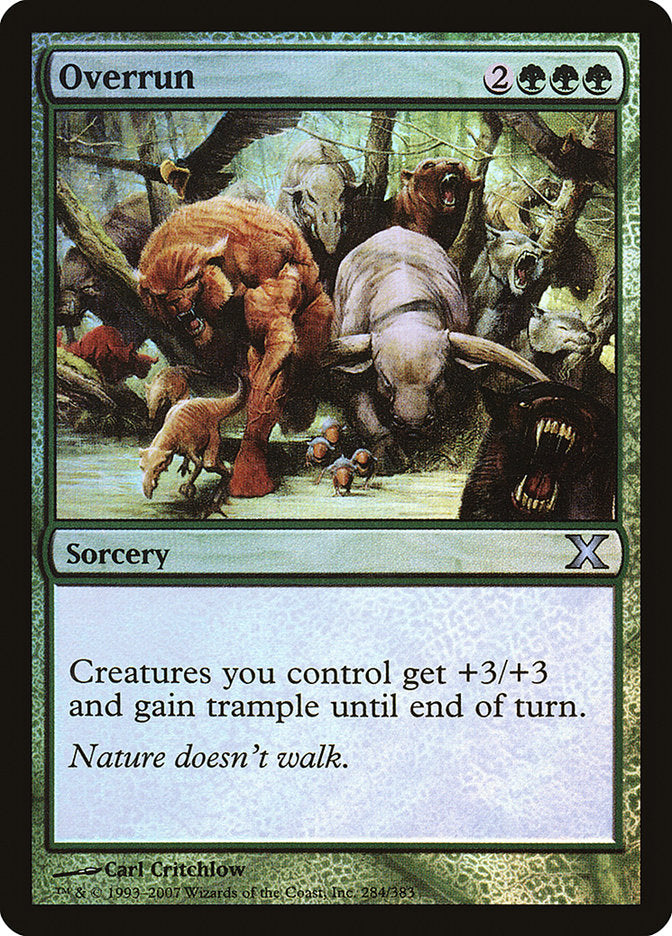 Overrun (Premium Foil) [Tenth Edition]-1