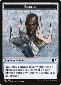 Teferi, Temporal Archmage Emblem // Zombie (011/036) Double-Sided Token [Commander 2014 Tokens]-1