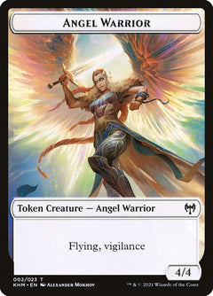 Human Warrior // Angel Warrior Double-Sided Token [Kaldheim Tokens]-2