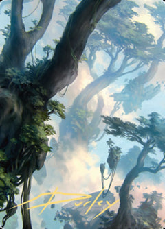 Forest 1 Art Card (Gold-Stamped Signature) [Zendikar Rising Art Series]-1