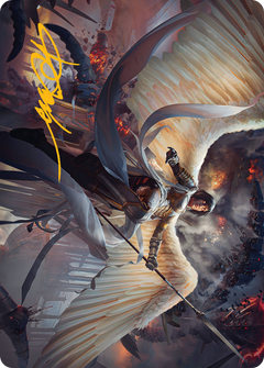Serra Faithkeeper Art Card (Gold-Stamped Signature) [March of the Machine Art Series]-1