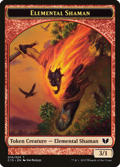 Knight (004) // Elemental Shaman Double-Sided Token [Commander 2015 Tokens]-2