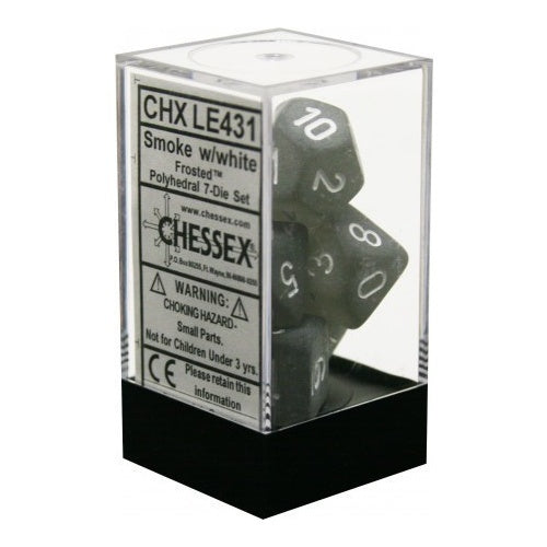 CHX LE431 Frosted Polyhedral Smoke/white 7-Die Set-1