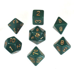 CHX 25415 Opaque Polyhedral Dusty Green/Copper 7-Die Set-1