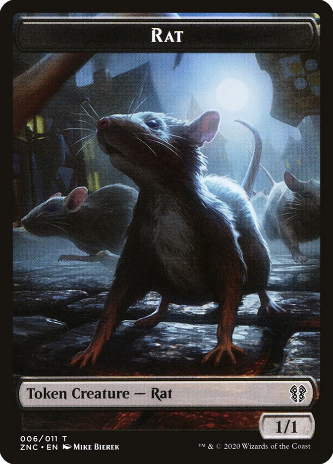 Faerie Rogue // Rat Double-Sided Token [Zendikar Rising Commander Tokens]-2
