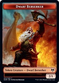 Dwarf Berserker // Giant Wizard Double-Sided Token [Kaldheim Tokens]-1