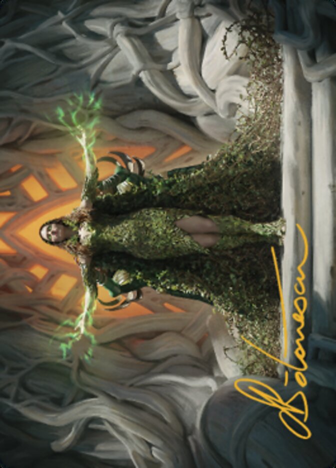 Titania, Voice of Gaea Art Card (Gold-Stamped Signature) [The Brothers' War Art Series]-1