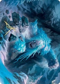 Icehide Troll Art Card (Gold-Stamped Signature) [Kaldheim Art Series]-1