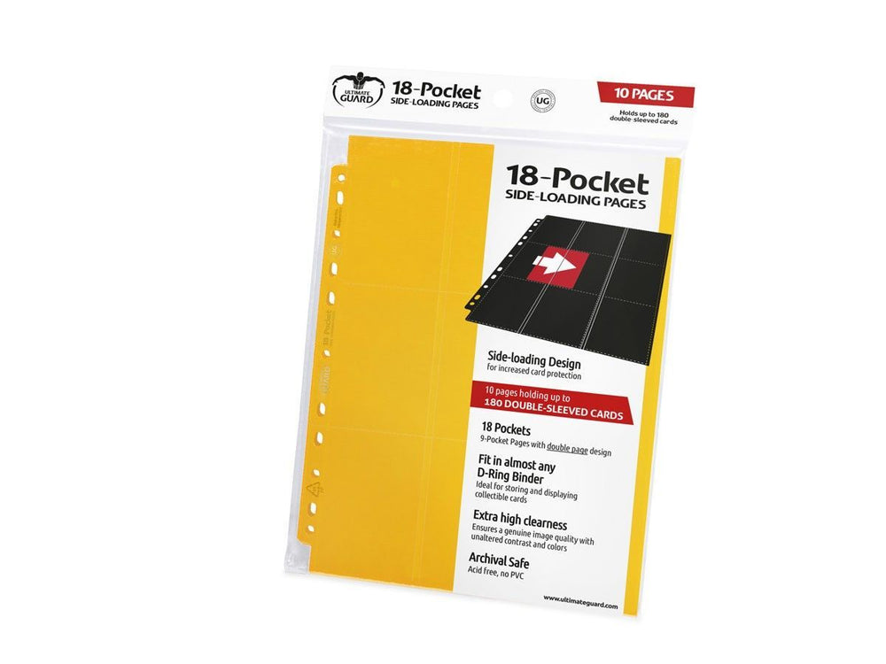 Ultimate Guard 18-Pocket Pages Side-Loading Yellow