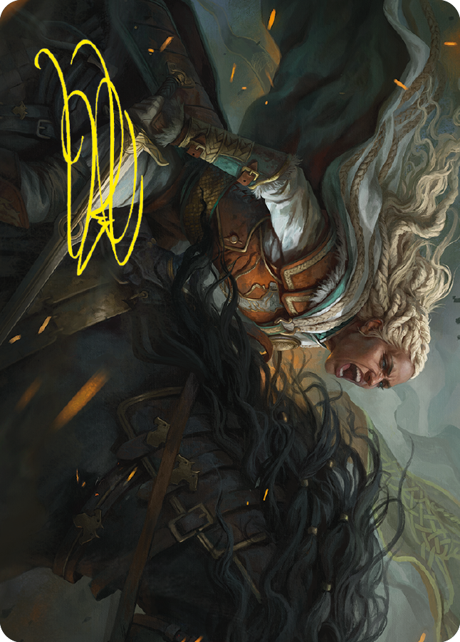 Eowyn, Fearless Knight Art Card (Gold-Stamped Signature) [The Lord of the Rings: Tales of Middle-earth Art Series]-1