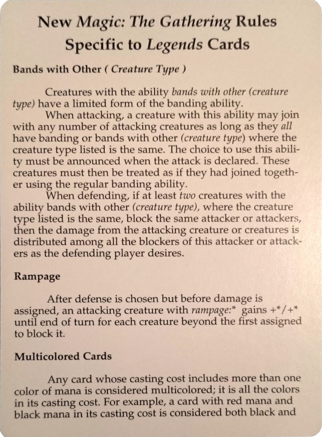 Legends Rules Card [Legends Tokens]-1