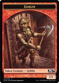 Goblin // Thopter Double-Sided Token (Game Night) [Core Set 2019 Tokens]-1