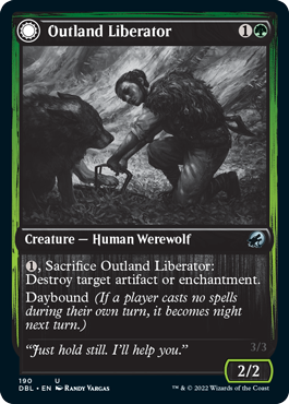 Outland Liberator // Frenzied Trapbreaker [Innistrad: Double Feature]-1
