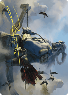 Skybeast Tracker Art Card (Gold-Stamped Signature) [Wilds of Eldraine Art Series]-1