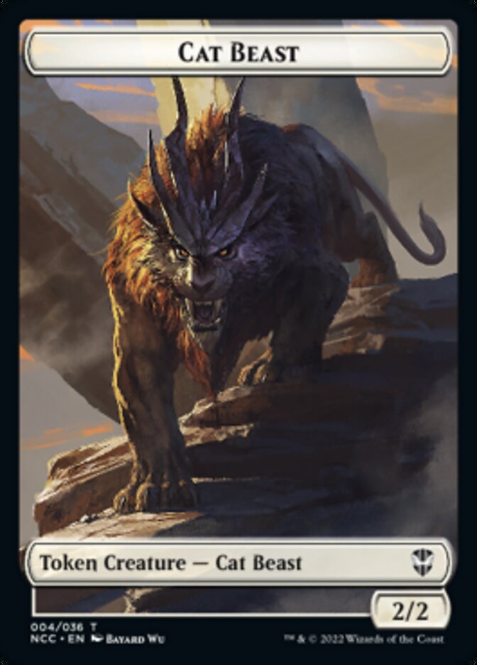 Soldier (09) // Cat Beast Double-Sided Token [Streets of New Capenna Commander Tokens]-2