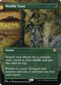 Worldly Tutor (Borderless Alternate Art) [Dominaria Remastered]-1