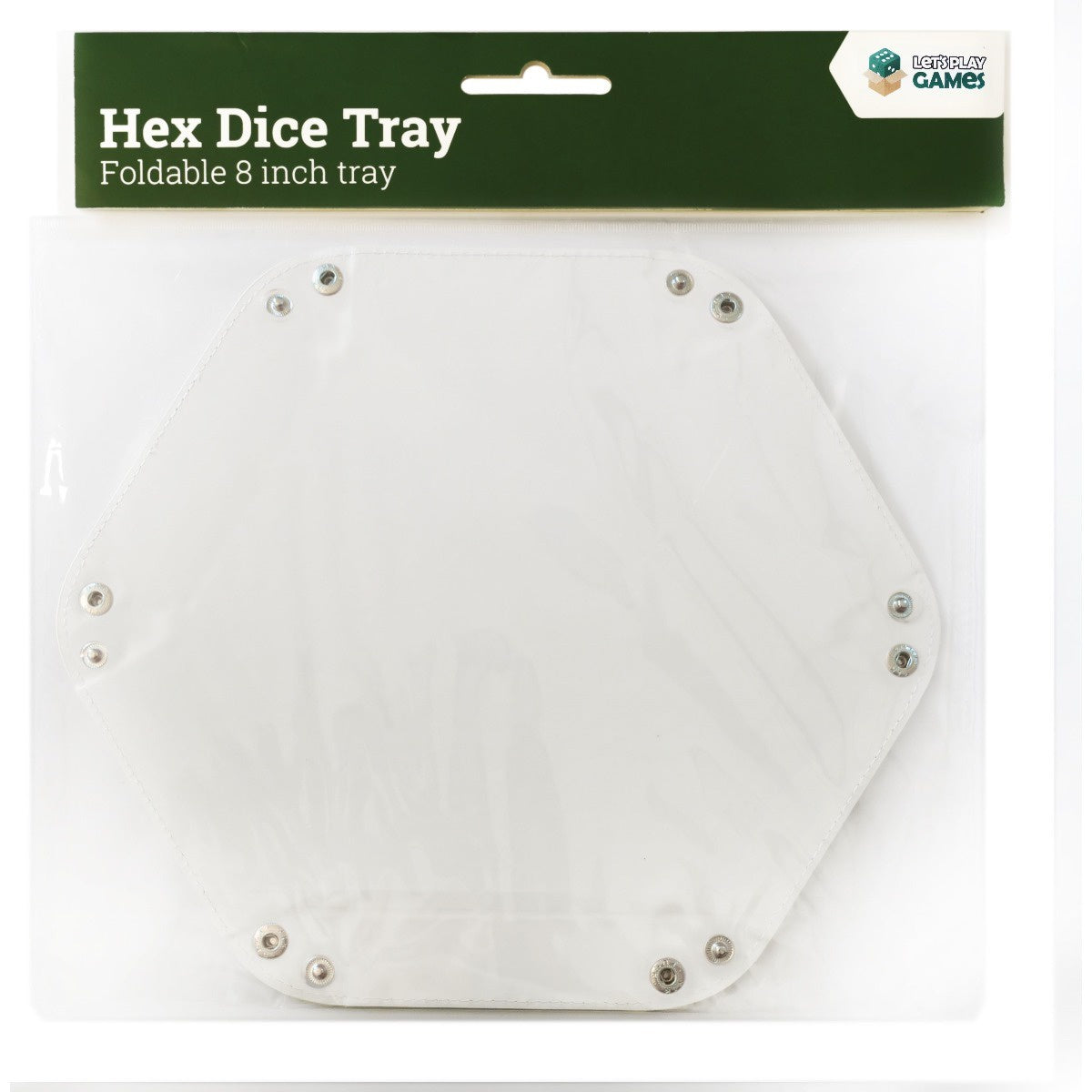 LPG Hex Dice Tray 8" White-1