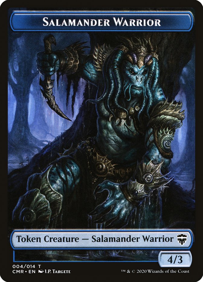Salamander Warrior // The Monarch Double-Sided Token [Commander Legends Tokens]-1