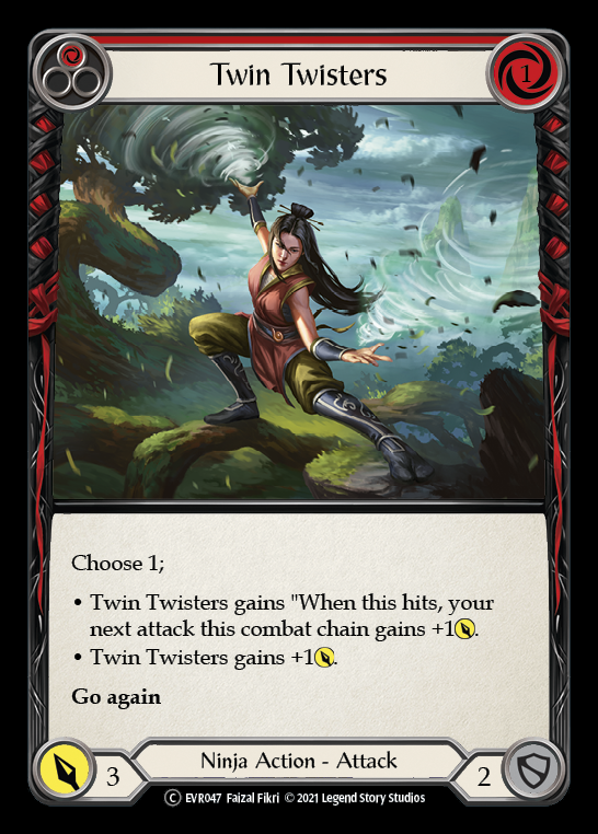 Twin Twisters (Red) [EVR047] (Everfest)  1st Edition Rainbow Foil-1