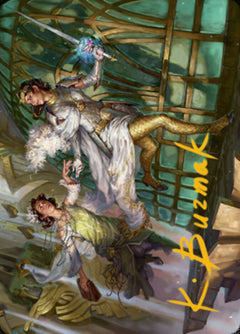 Daring Escape Art Card (Gold-Stamped Signature) [Streets of New Capenna Art Series]-1