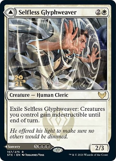 Selfless Glyphweaver // Deadly Vanity [Strixhaven: School of Mages Prerelease Promos]-1