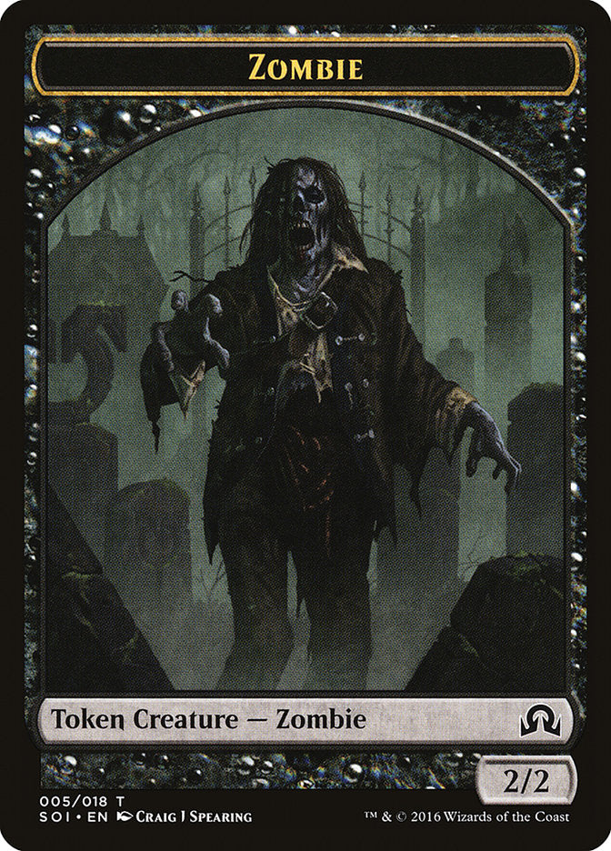 Zombie Token [Shadows over Innistrad Tokens]-1