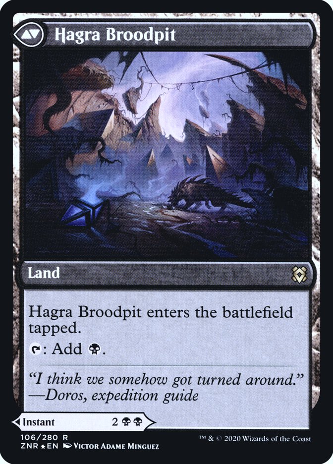 Hagra Mauling // Hagra Broodpit [Zendikar Rising Prerelease Promos]-2