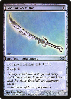 Leonin Scimitar (Premium Foil) [Tenth Edition]-1