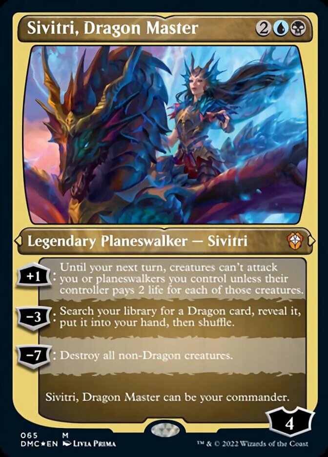 Sivitri, Dragon Master (Foil Etched) [Dominaria United Commander]-1