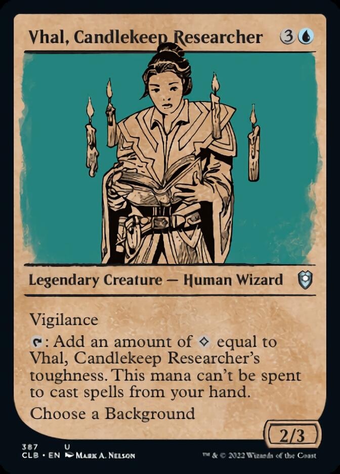 Vhal, Candlekeep Researcher (Showcase) [Commander Legends: Battle for Baldur's Gate]-1