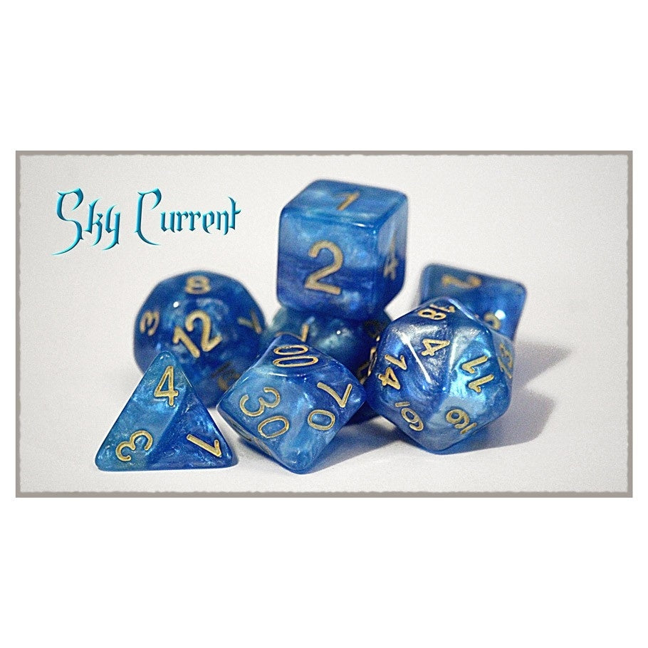 Halfsies Dice Sky Current Set 7-1