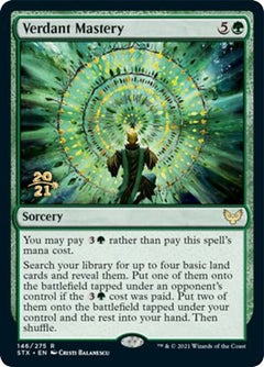 Verdant Mastery [Strixhaven: School of Mages Prerelease Promos]-1
