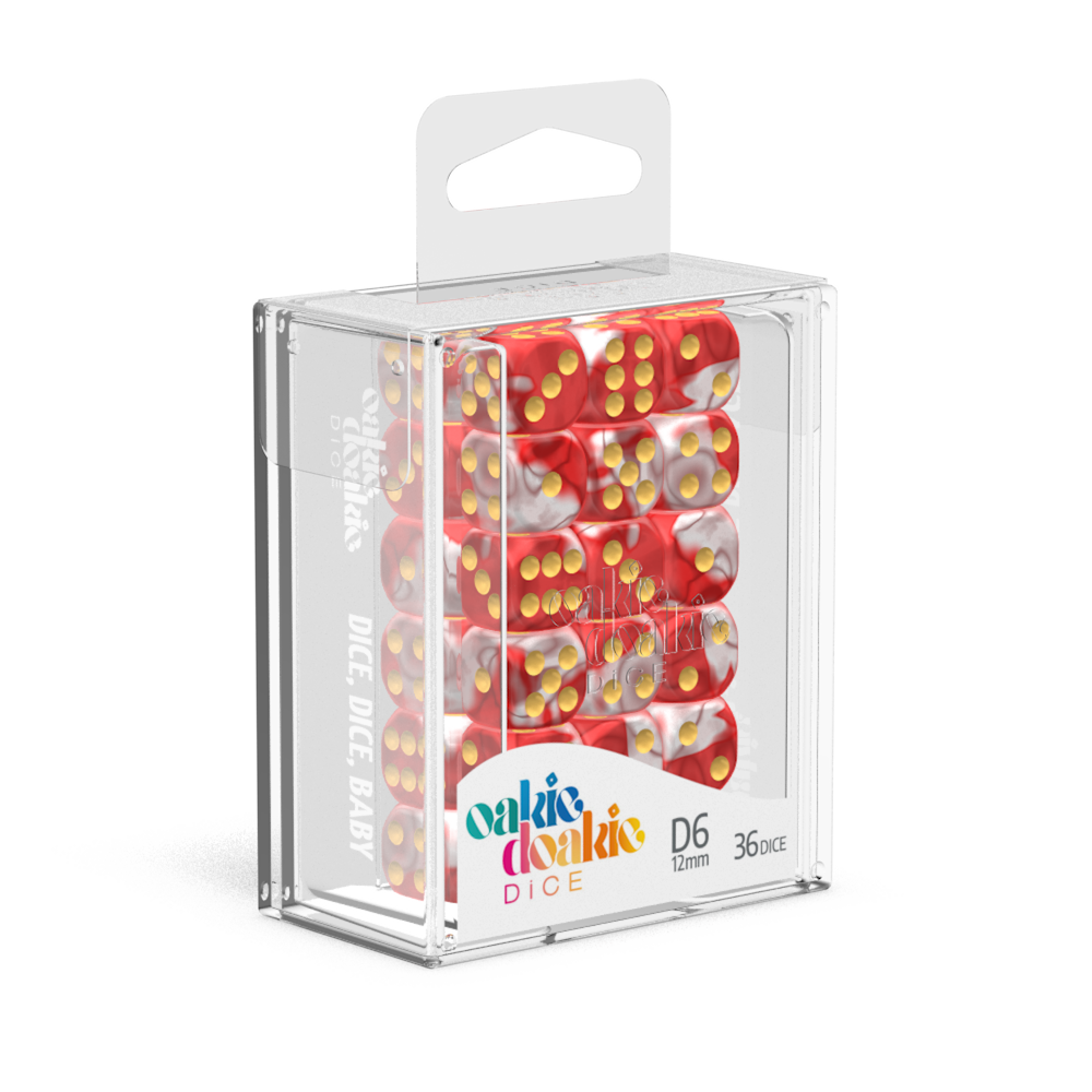 Oakie Doakie Dice D6 12 mm Gemi - Red Sky (36)-1