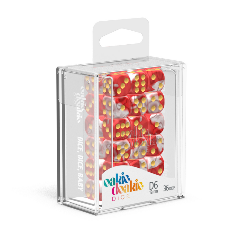 Oakie Doakie Dice D6 12 mm Gemi - Red Sky (36)-1