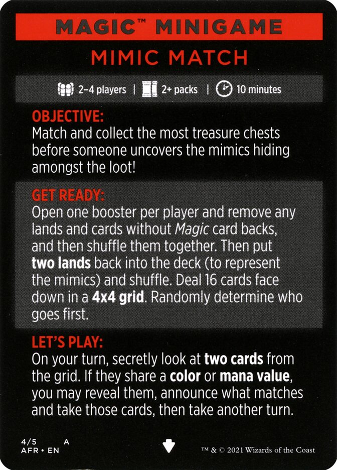 Mimic Match (Magic Minigame) [Dungeons & Dragons: Adventures in the Forgotten Realms Minigame]-1